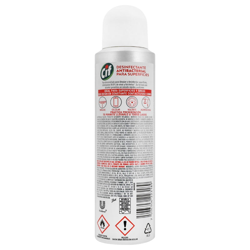 Desinfectante Cif Antibacterial Super Spray 150 Ml 7506306223189 perfil 2