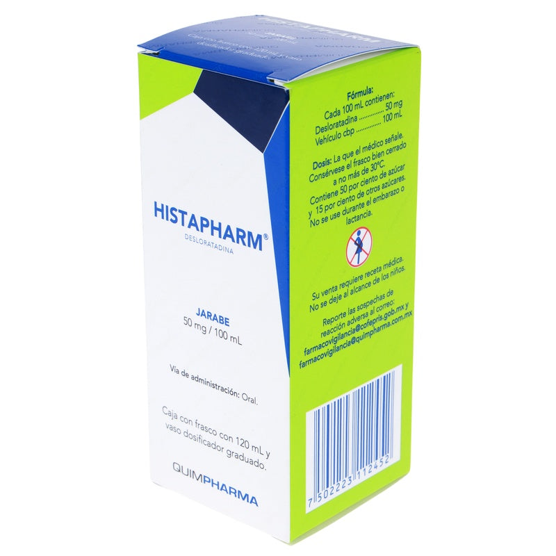 Desloratadina 50 Mg / 5 Ml 120 Ml Jarabe Histapharm 7502223112452 perfil 6