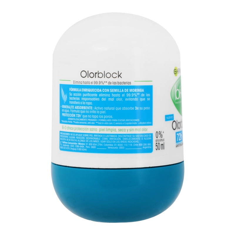 Desodorante Bi-O Woman Olorblock2 Roll On 50 Ml 7509552913767 perfil 3