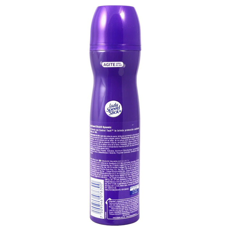 Desodorante Ladyss Dynamic 24 / 7 Spray 91 G 7509546076300 perfil 3