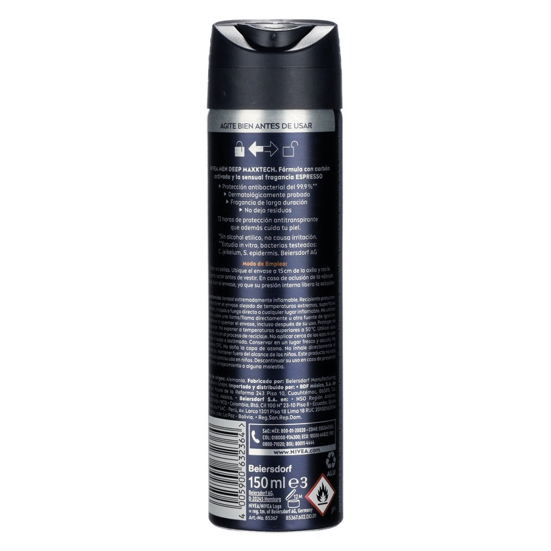 Desodorante Nivea Men D Espres Spray 150 Ml perfil 7