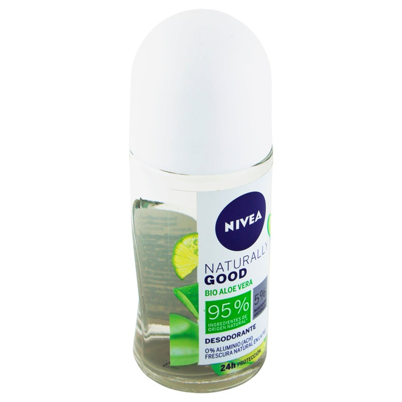 Desodorante Nivea Natural B-Aloe R-On50 Ml perfil 2