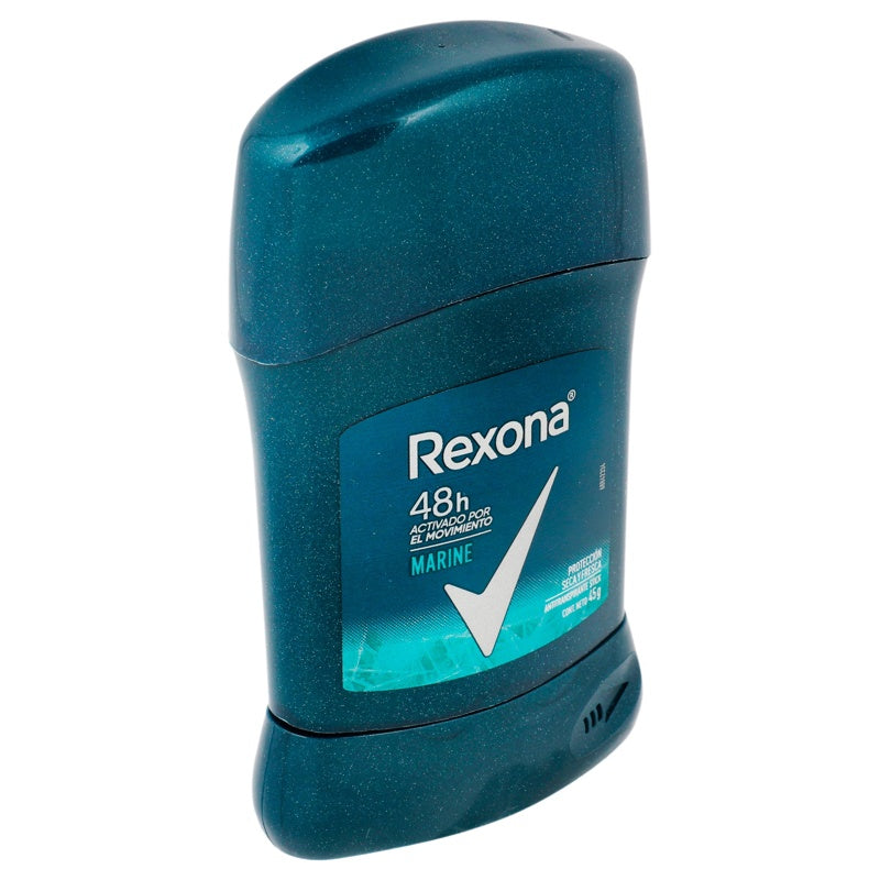 Desodorante Rexona Marine 48H 45 Gr Barra perfil 2