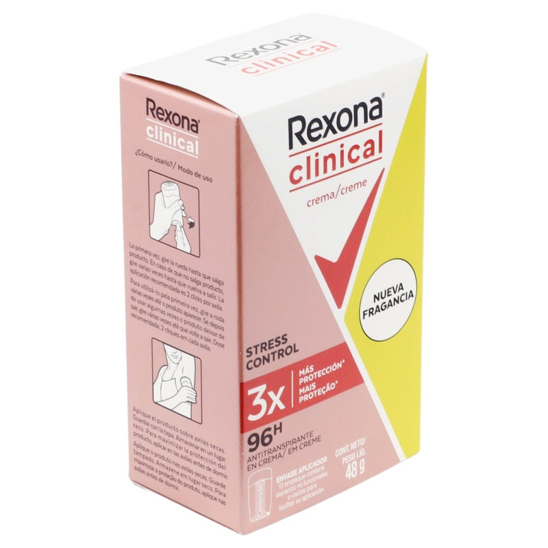 Desodorante Rexona Woman Cli Crema St Stick 48 G perfil 2
