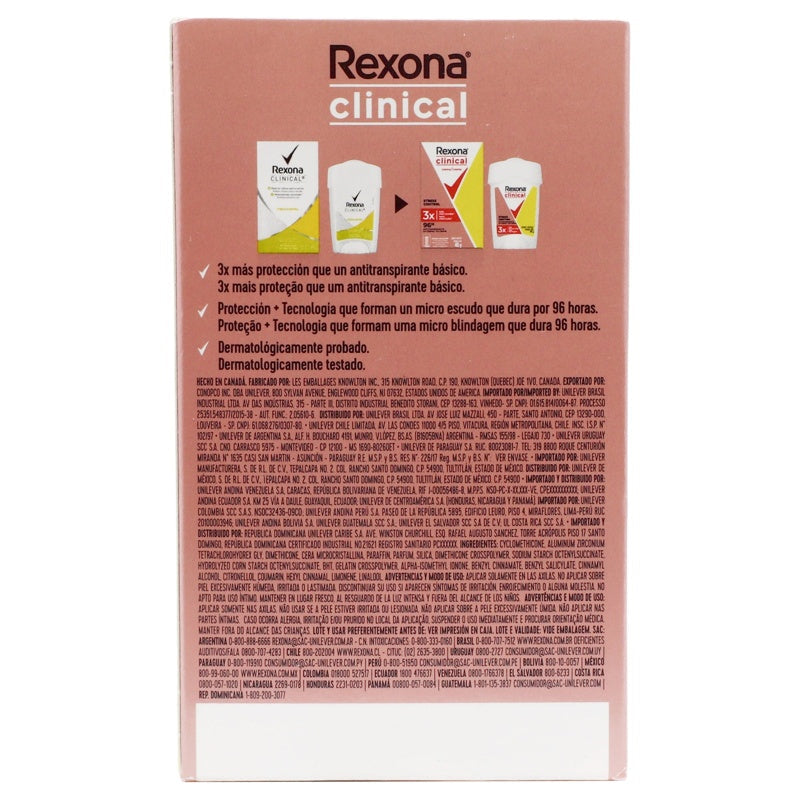 Desodorante Rexona Woman Cli Crema St Stick 48 G perfil 6