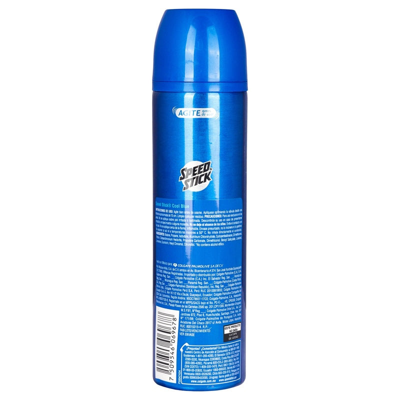 Desodorante Speed S 48H Cool Blue Spray 91 G perfil 12