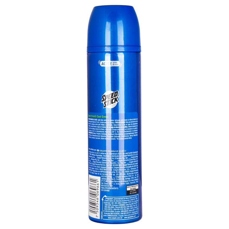 Desodorante Speed Stick Aerosolcool Green 150 Ml 7509546069661 perfil 11