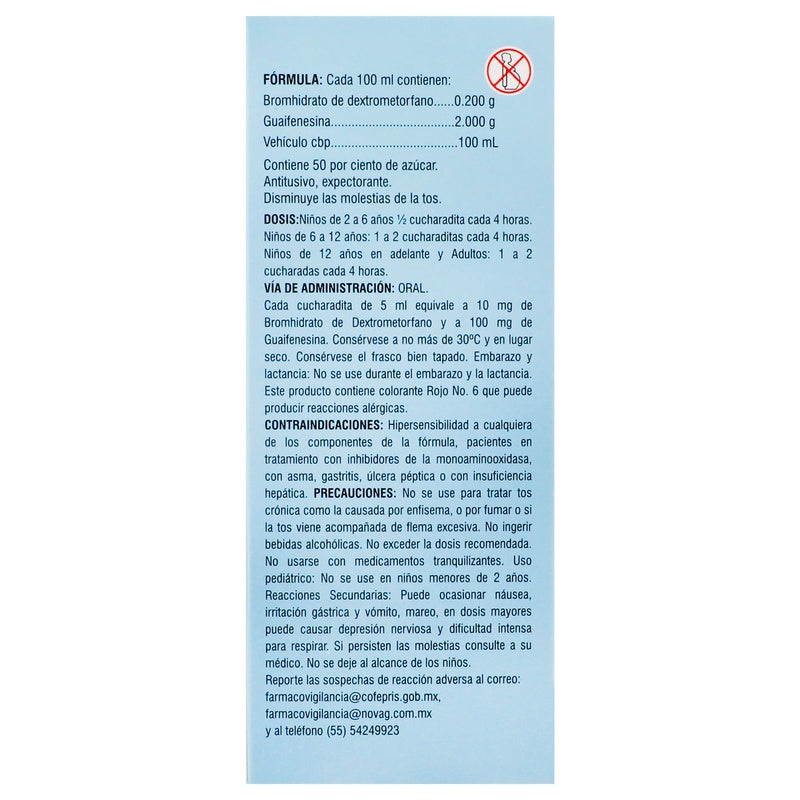Dextrometorfano / Guaifenesina 10 / 100 Mg / 5 Ml 120 Ml Jarabe Benciefedril 7501075710465 perfil 2
