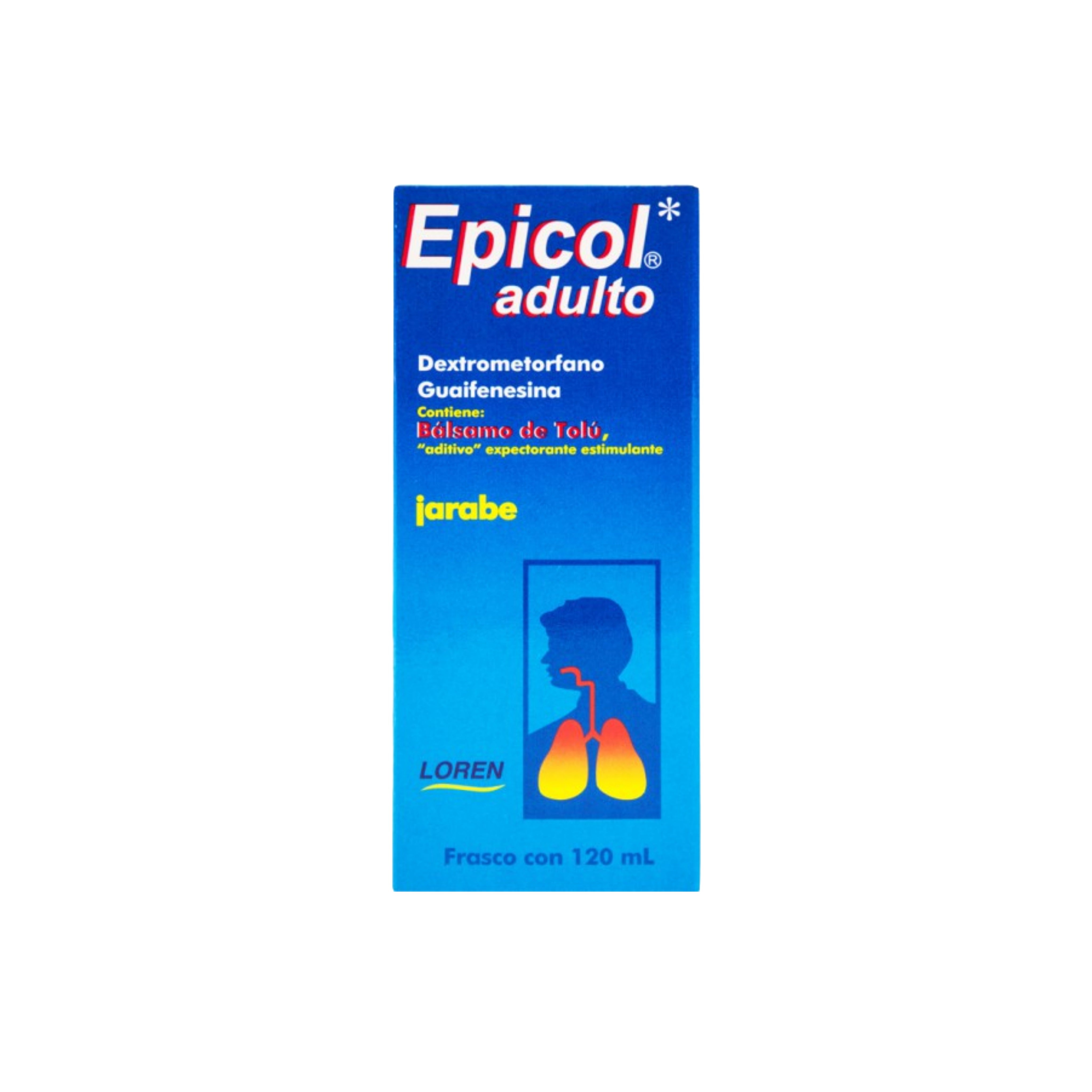 Dextrometorfano / Guifenesina 120 Ml Jarabe Epicol Adulto 637420440835