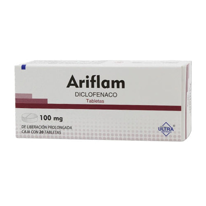 Diclofenaco 100 Mg Con 20 Tabletas Ariflam