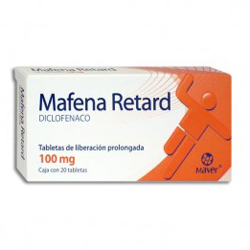 Diclofenaco Sodico 100 Mg Con 20 Tabletas Mafena Retard