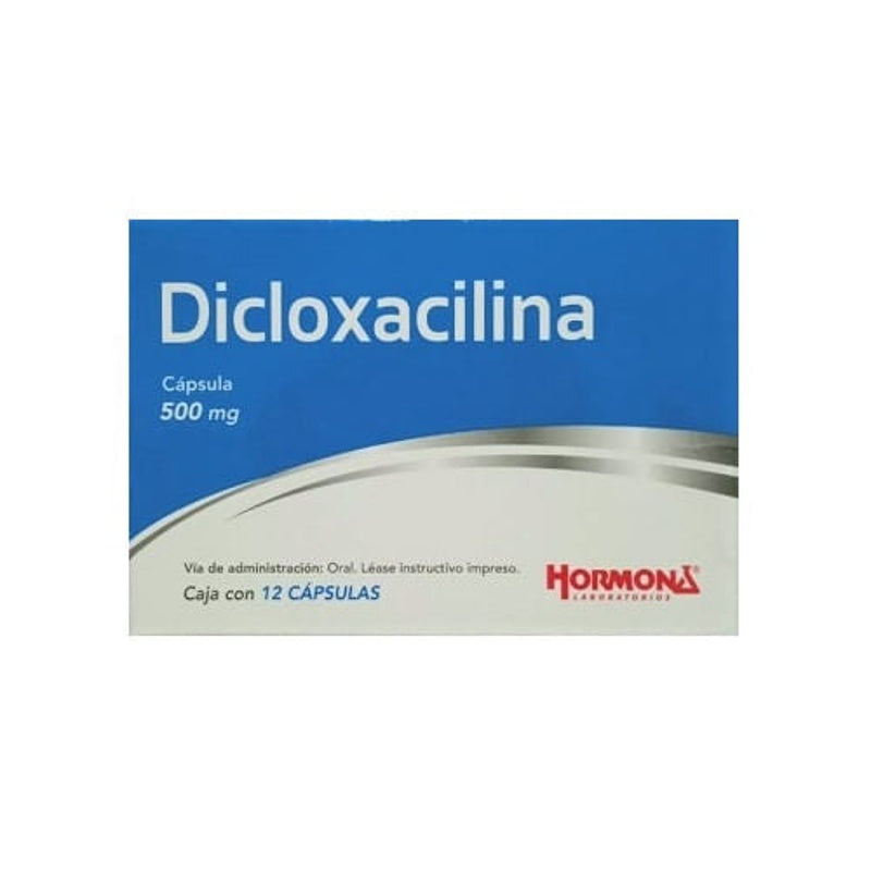 Dicloxacilina 500 Mg Con 12 Capsulas Hormona