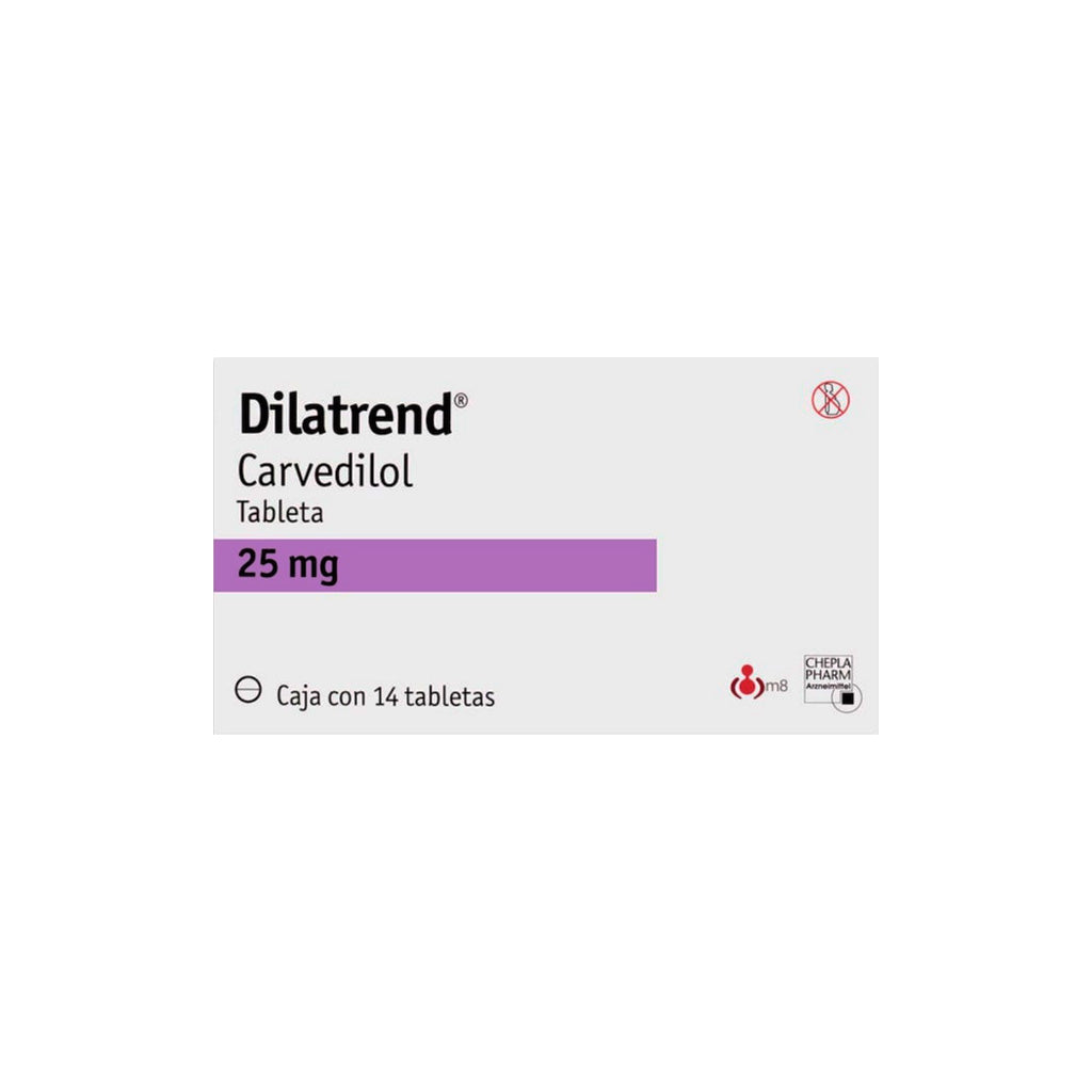 Dilatrend 25 Mg Con 14 Tabletas 4260095681737