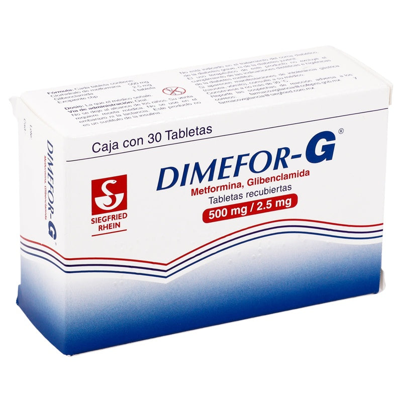 Dimefor G 500 / 2.5,Mg 30 Tabletas
