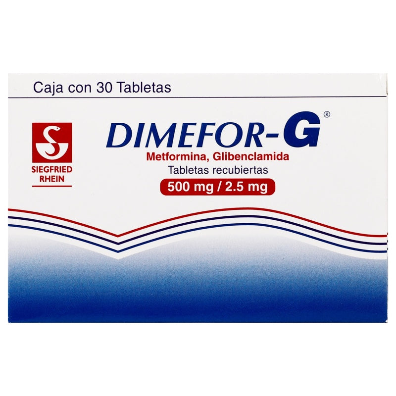 Dimefor G 500 / 2.5,Mg 30 Tabletas