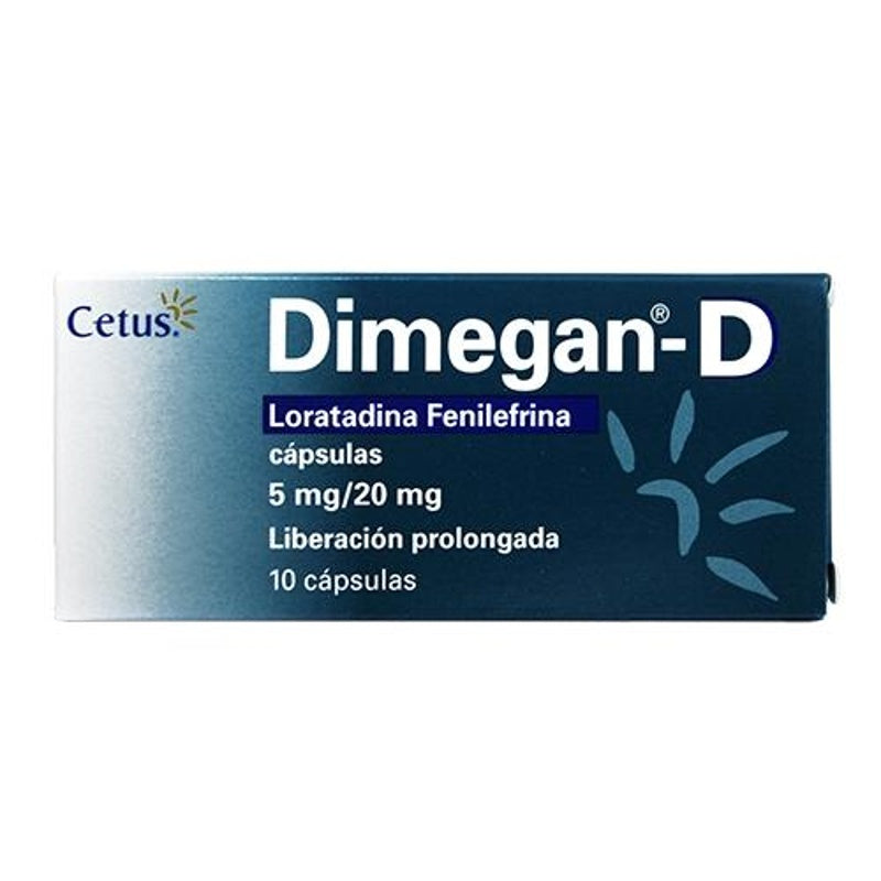 Dimegan D 5 / 20 Mg Con 10 Capsulas