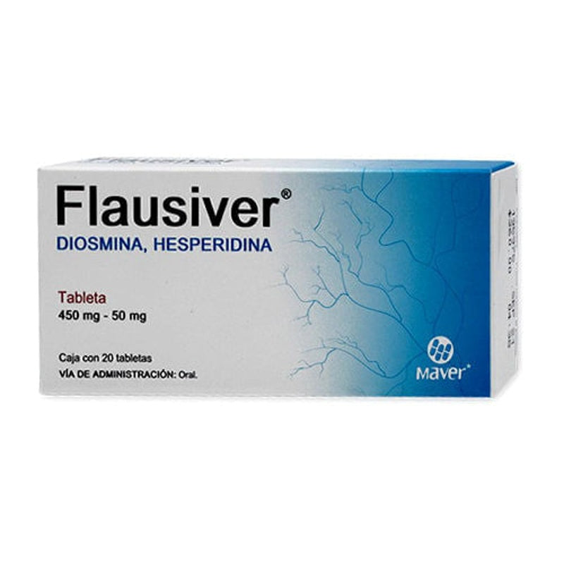 Diosmina / Hesperidina 450 / 50 Mg Con 20 Tabletas Flausiver