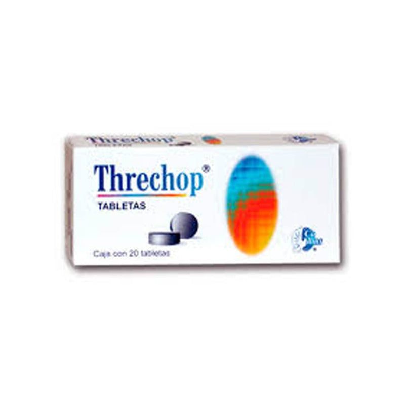 Diyodohidroxiquinoleina / Furazolidona / Homatoprina / Carbon Activado 20 Tabletas Threchop