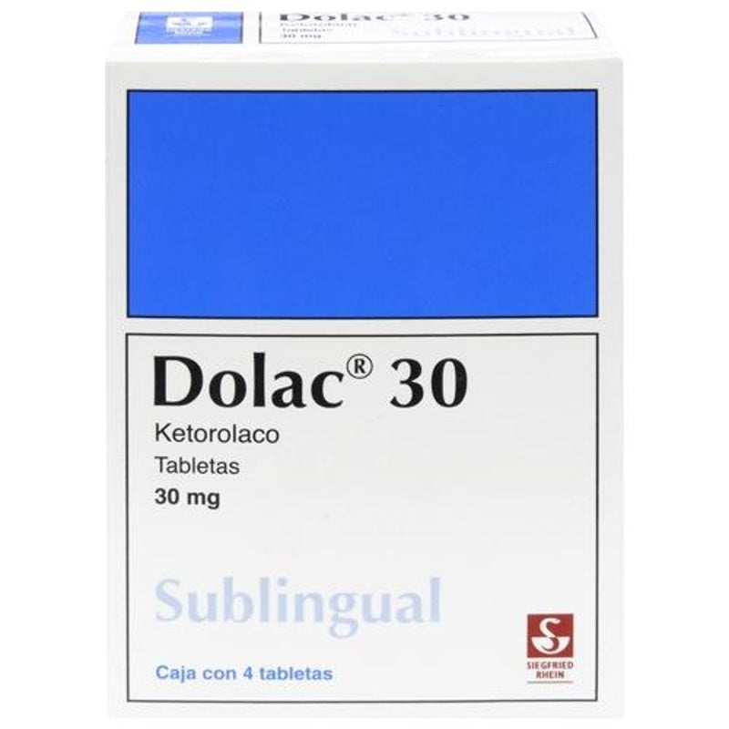 Dolac 30 Mg Con 4 Tabletas Sub
