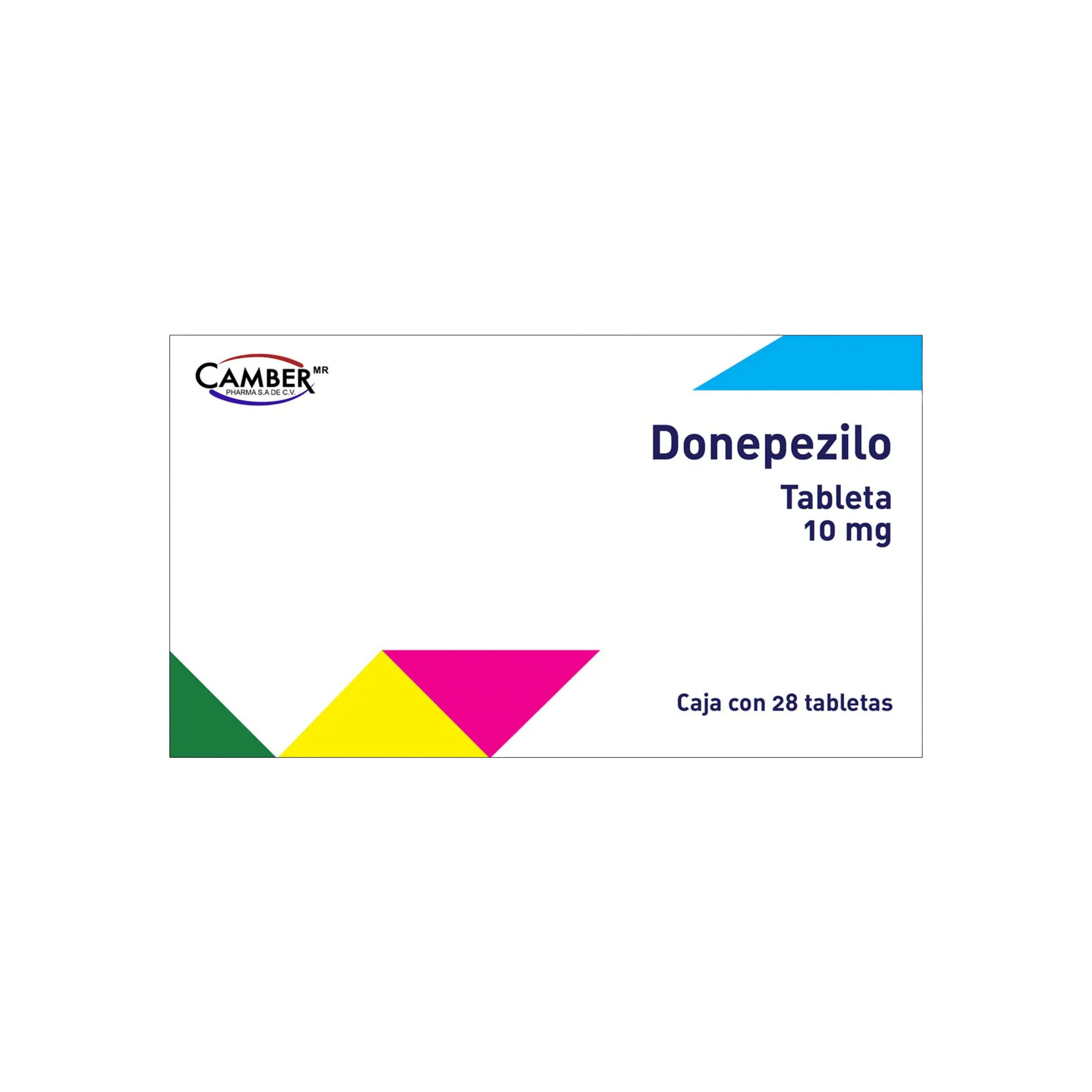 Donepezilo 10 Mg Con 28 Tabletas Camber 7506442701831