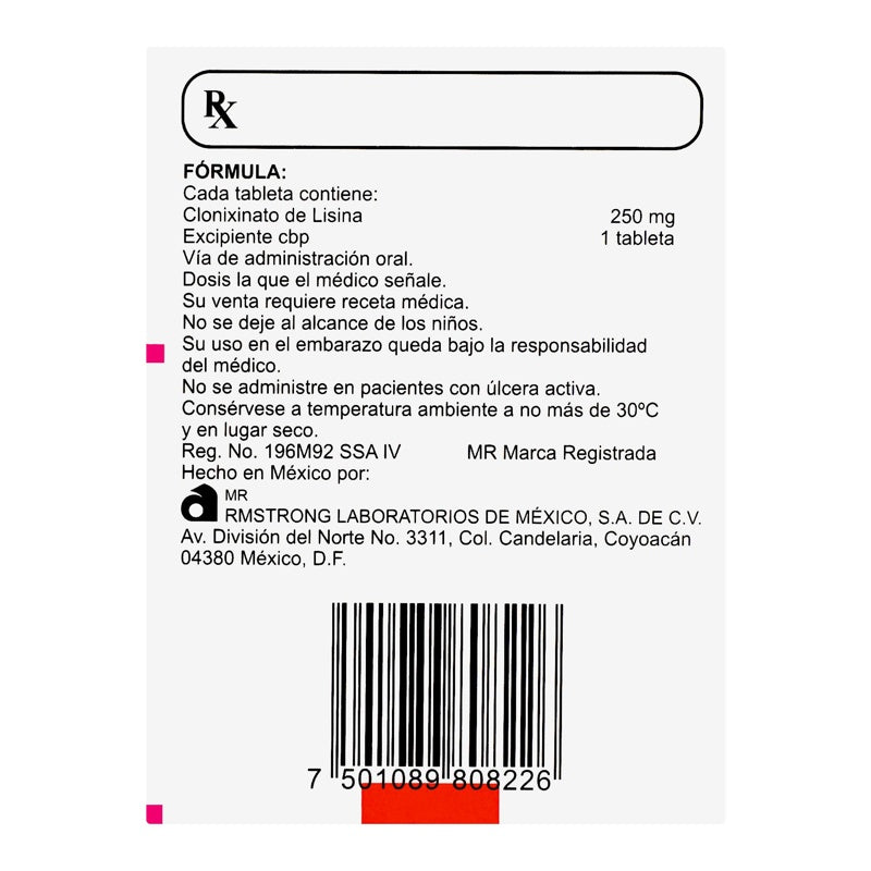 Donodol 250 Mg Con 10 Tabletas