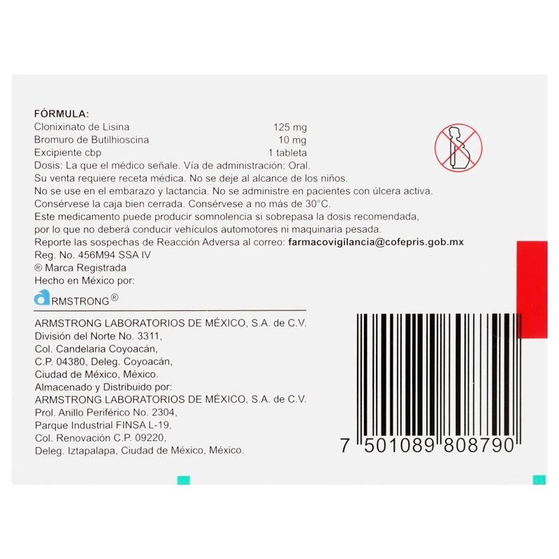 Donodol Compuesto 125 Mg Con 20 Tabletas