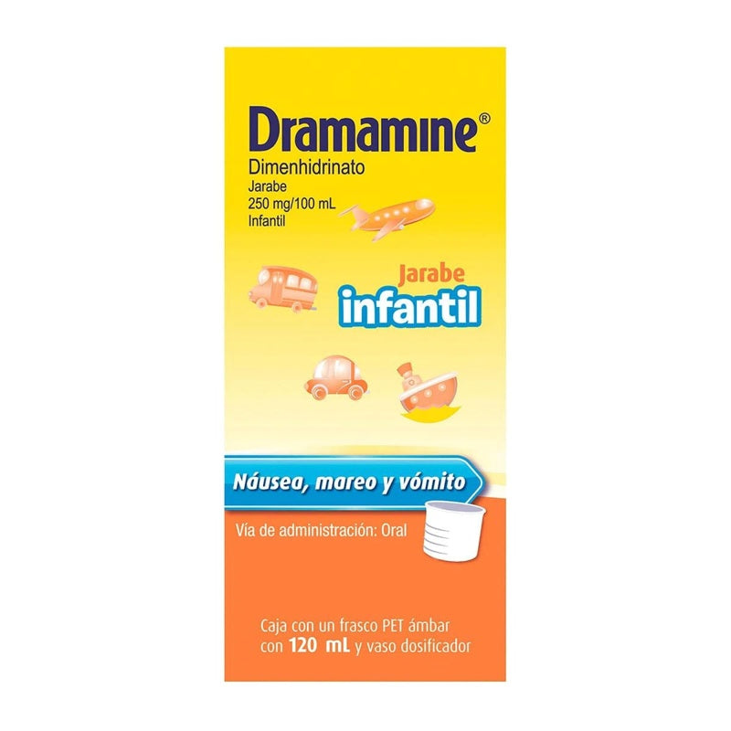 Dramamine Infantil 250 Mg / 100 Ml 120 Ml Jarabe