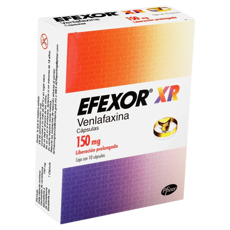 Efexor Xr 150 Mg Con 10 Capsulas Liberación Prolongada 7501108713487 perfil 3