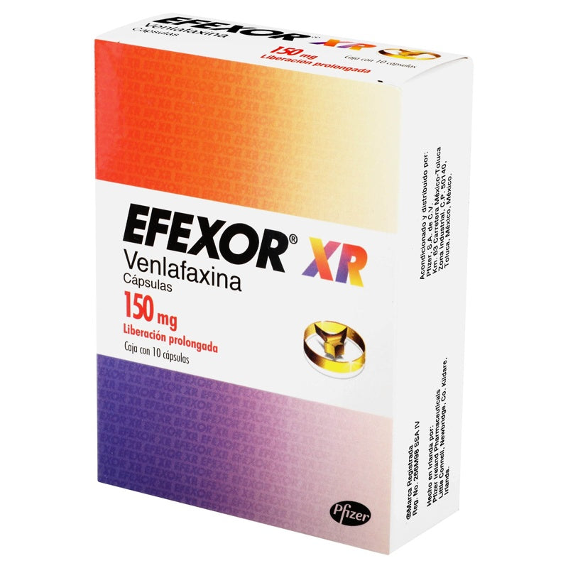 Efexor Xr 150 Mg Con 10 Capsulas Liberación Prolongada 7501108713487 perfil 4