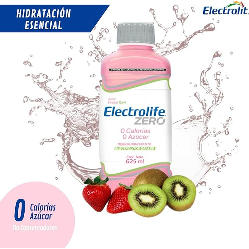 Electrolife Zero Fresa-Kiwi 625 Ml Solución