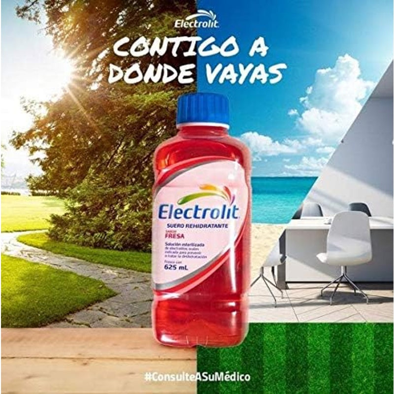 Electrolit Fresa 625 Ml Solución