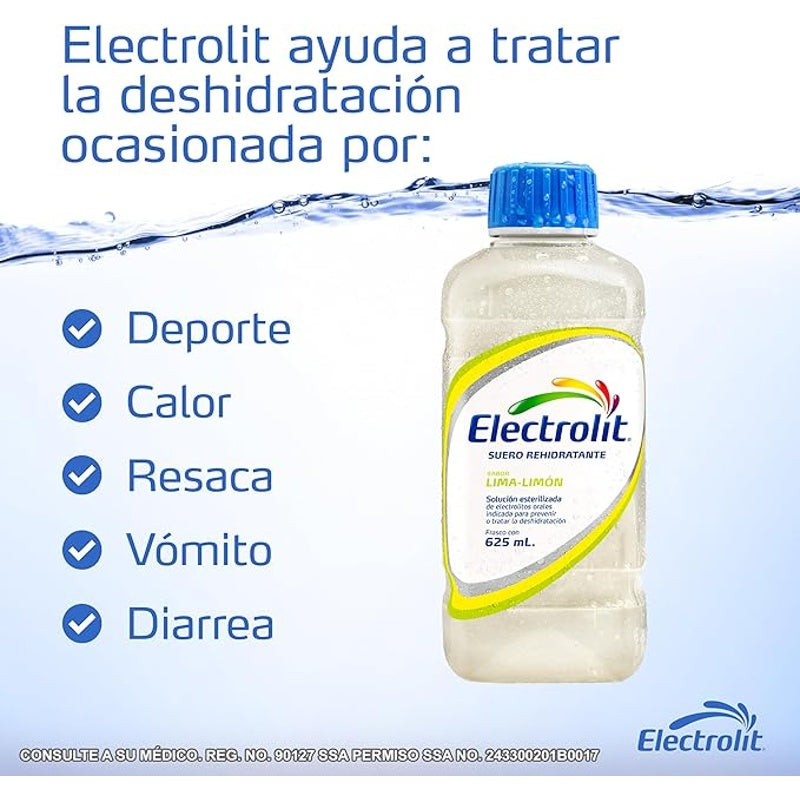 Electrolit Lima-Limon 625 Ml Solución