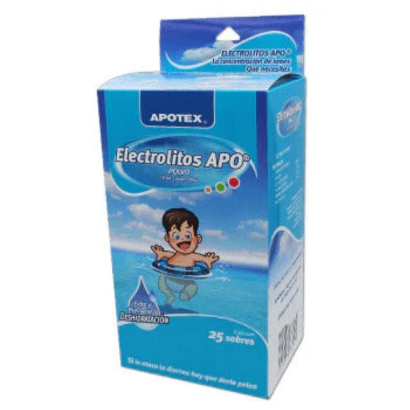 Electrolitos Apotex Natural 28.3 Gr Polvo 25 Sobres 7501277078295