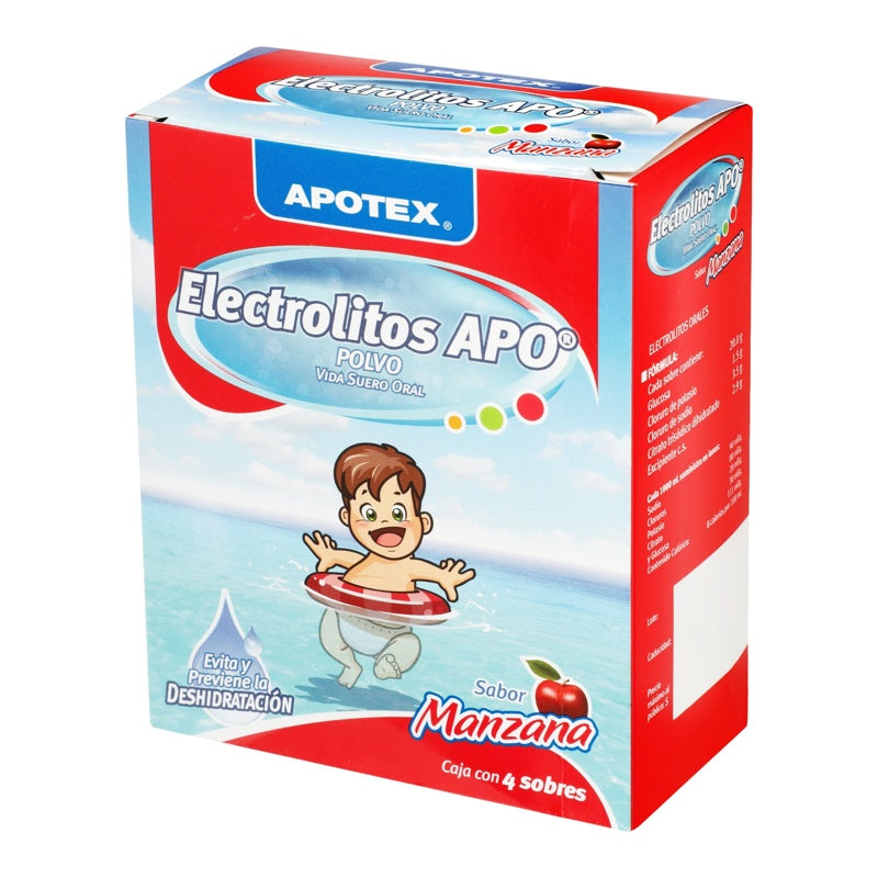 Electrolitos Manzana 4 Sobres Apotex 7501277078325 perfil 2