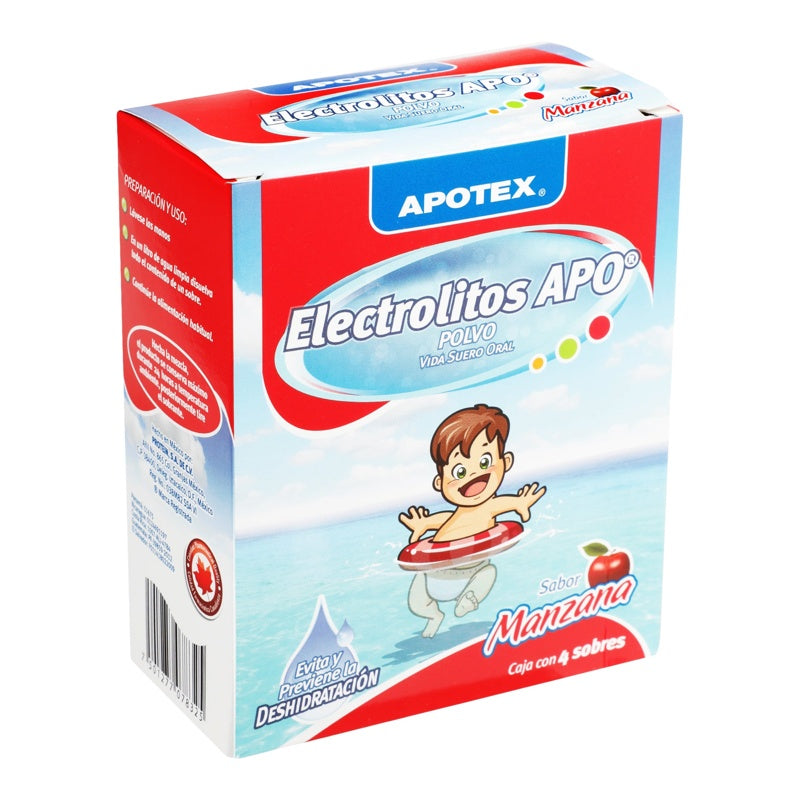 Electrolitos Manzana 4 Sobres Apotex 7501277078325 perfil 5
