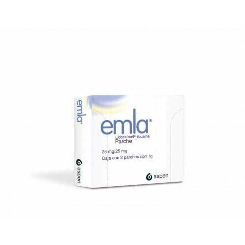 Emla 25 / 25 Mg 1 Gr 2 Parche 7502253073617