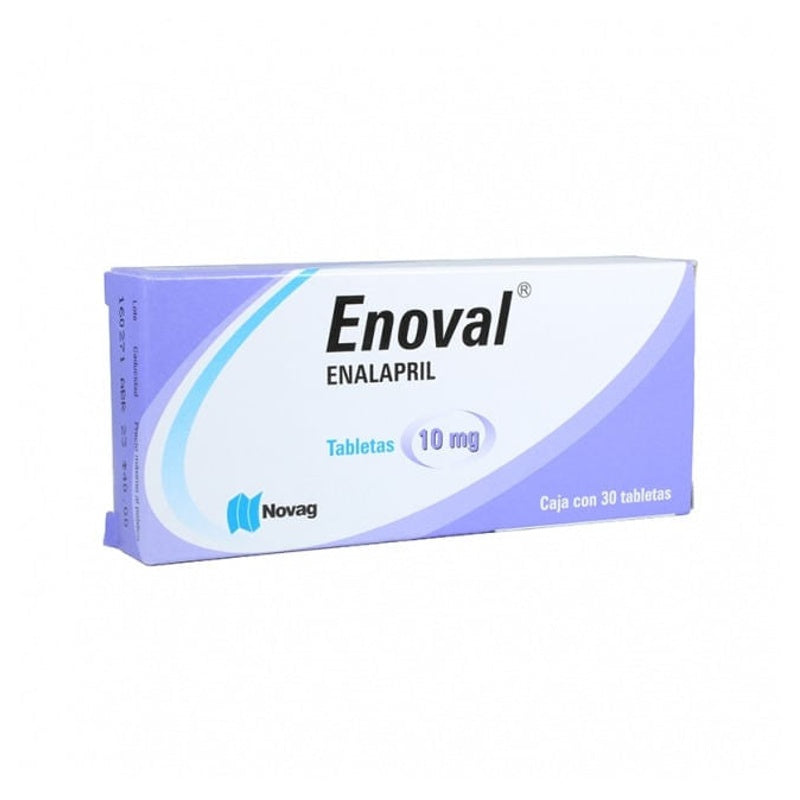 Enalapril 10 Mg Con 30 Tabletas Enoval