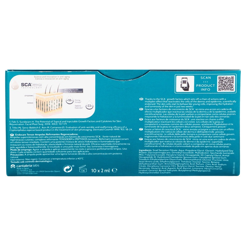 Endocare Tensage 2 Ml 10 Ampolletas