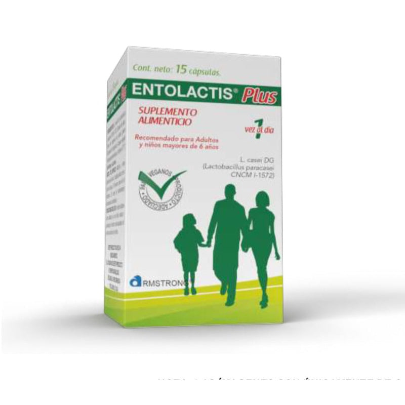 Entolactis Plus 316.4 Mg Con 15 Capsulas Suplemento Alimenticio