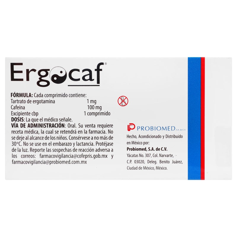 Ergocaf 1 / 100 Mg 20Comprimidos 1159