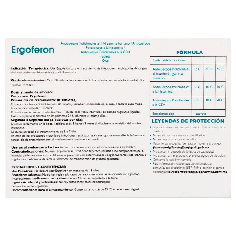 Ergoferon 20 Tabletas