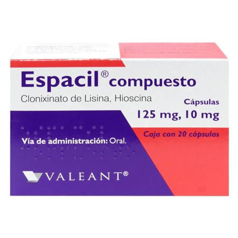 Espacil Compuesto 125 / 10 Mg Con 20 Capsulas