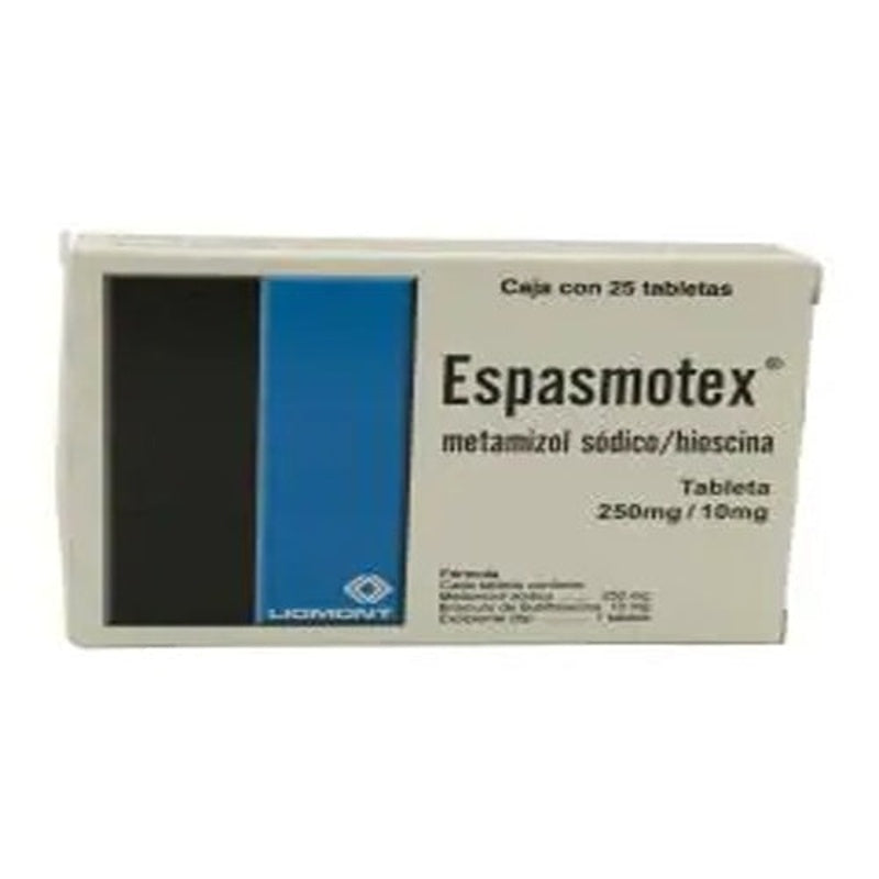 Espasmotex 250 / 10 Mg Con 25 Tabletas