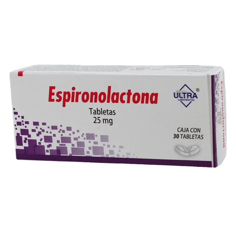Espironolactona 25 Mg Con 30 Tabletas Ultra 7502216805798
