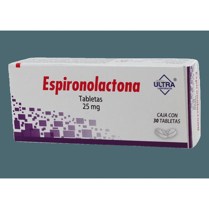 Espironolactona 25 Mg Con 30 Tabletas Ultra