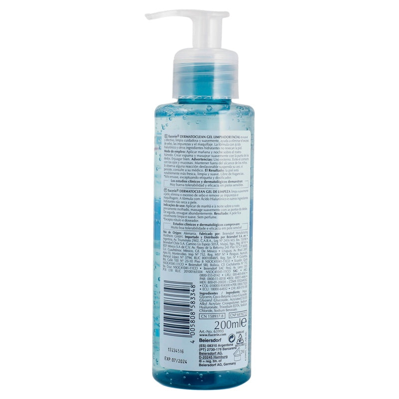 Eucerin Dematoclean Limpidor Facial 200 Ml Gel