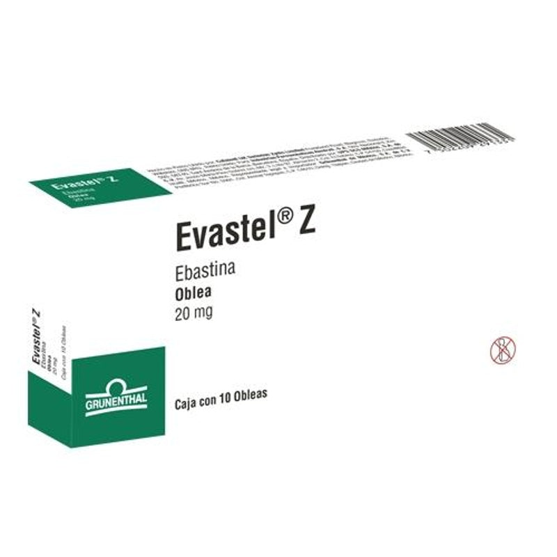 Evastel Z 20 Mg Obleas