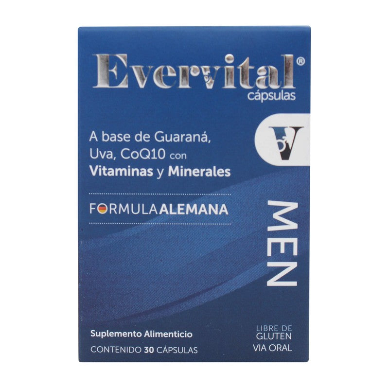 Evervital Men 1.38 Gr 30 Capsulas Suplemento Alimenticio 7501587000283 3