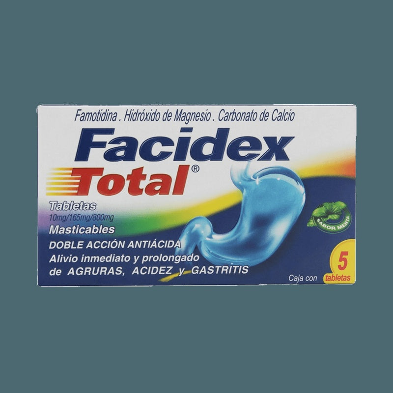 Facidex Total 20 / 165 / 800 Mg Con 5 Tabletas Mast