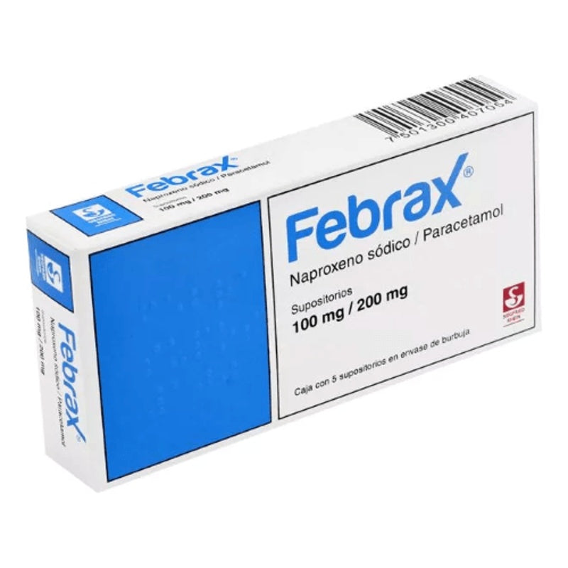 Febrax 100 / 200 Mg 5 Supositorios